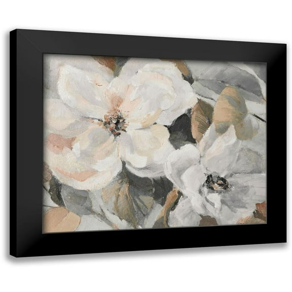 Loreth, Lanie 14x12 Black Modern Framed Museum Art Print Titled - Endless Neutral Blossom I