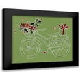 thumbnail image 1 of Loreth, Lanie 14x12 Black Modern Framed Museum Art Print Titled - Modern Christmas Bicycle, 1 of 5