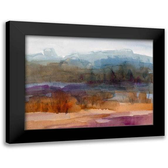 Loreth, Lanie 14x12 Black Modern Framed Museum Art Print Titled - Mountain Lake Abstract
