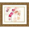 thumbnail image 1 of Loreth, Lanie 14x12 Gold Ornate Wood Framed with Double Matting Museum Art Print Titled - Swaying Sweet Peas, 1 of 4