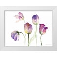 thumbnail image 1 of Loreth, Lanie 14x12 White Modern Wood Framed Museum Art Print Titled - Lavender Hues Tulips II, 1 of 4