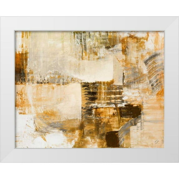 Loreth, Lanie 14x12 White Modern Wood Framed Museum Art Print Titled - Warm Mystic Neutral