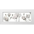 thumbnail image 1 of Loreth, Lanie 14x7 White Modern Wood Framed Museum Art Print Titled - Tonal Magnolias Panel, 1 of 4