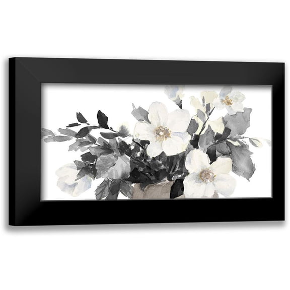 Loreth, Lanie 14x9 Black Modern Framed Museum Art Print Titled - Neutral Anemones