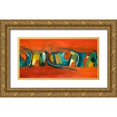 thumbnail image 1 of Loreth, Lanie 14x9 Gold Ornate Wood Framed with Double Matting Museum Art Print Titled - Orange Rhythm, 1 of 4
