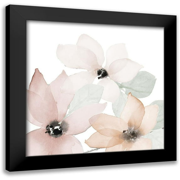 Loreth, Lanie 15x15 Black Modern Framed Museum Art Print Titled - Blooming Whispers Close-Up II