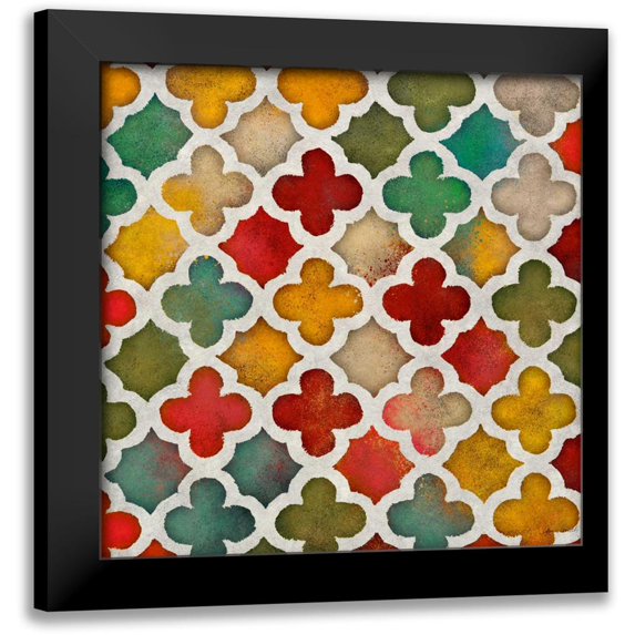 Loreth, Lanie 15x15 Black Modern Framed Museum Art Print Titled - Color Burst Lattice I