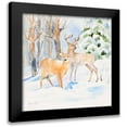 thumbnail image 1 of Loreth, Lanie 15x15 Black Modern Framed Museum Art Print Titled - Deer in the Pines, 1 of 5