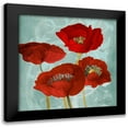 thumbnail image 1 of Loreth, Lanie 15x15 Black Modern Framed Museum Art Print Titled - Rouge Pavots I, 1 of 5