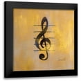 thumbnail image 1 of Loreth, Lanie 15x15 Black Modern Framed Museum Art Print Titled - Treble Clef Border, 1 of 5