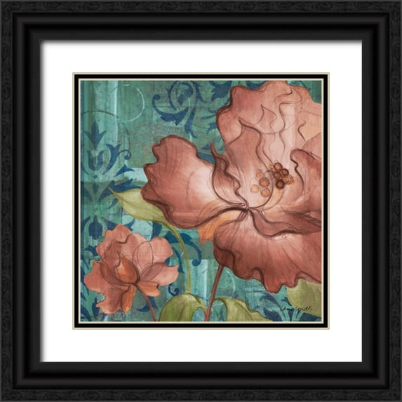 Loreth, Lanie 15x15 Black Ornate Wood Framed with Double Matting Museum Art Print Titled - Boho Dream Square I