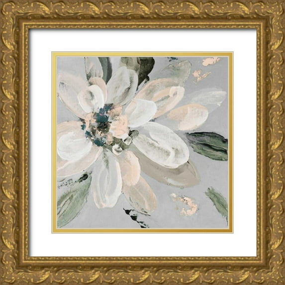 Loreth, Lanie 15x15 Gold Ornate Wood Framed with Double Matting Museum Art Print Titled - Blooming Glimpse I