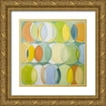 thumbnail image 1 of Loreth, Lanie 15x15 Gold Ornate Wood Framed with Double Matting Museum Art Print Titled - Circle Around on Blue II, 1 of 4