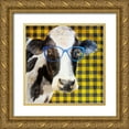 thumbnail image 1 of Loreth, Lanie 15x15 Gold Ornate Wood Framed with Double Matting Museum Art Print Titled - Cows with Shades I, 1 of 4