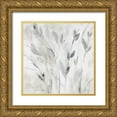 thumbnail image 1 of Loreth, Lanie 15x15 Gold Ornate Wood Framed with Double Matting Museum Art Print Titled - Gray Misty Leaves Square I, 1 of 4