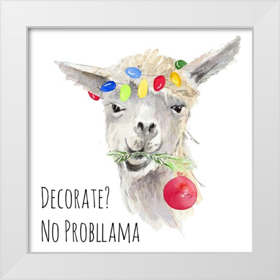 Loreth, Lanie 15x15 White Modern Wood Framed Museum Art Print Titled - Decorating Prob-Llama