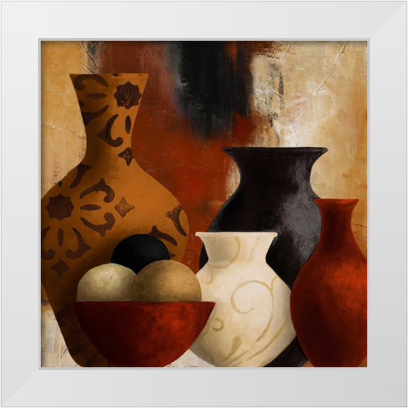 Loreth, Lanie 15x15 White Modern Wood Framed Museum Art Print Titled - Spiced Vessels II