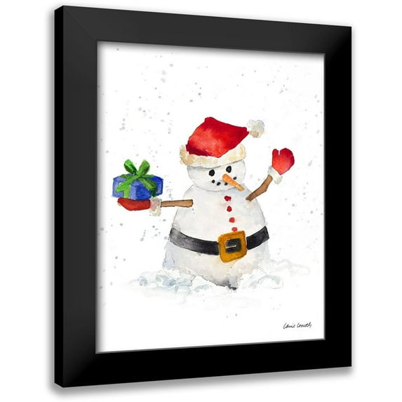 Loreth, Lanie 15x18 Black Modern Framed Museum Art Print Titled - Watercolor Snowman II