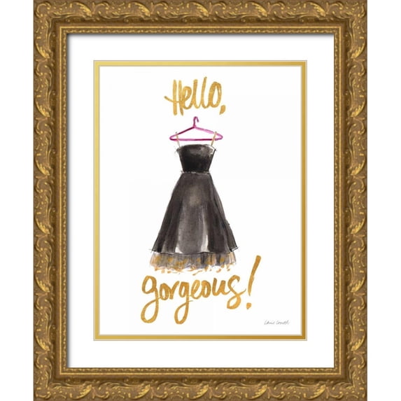 Loreth, Lanie 15x18 Gold Ornate Wood Framed with Double Matting Museum Art Print Titled - Hello Gorgeous Dress