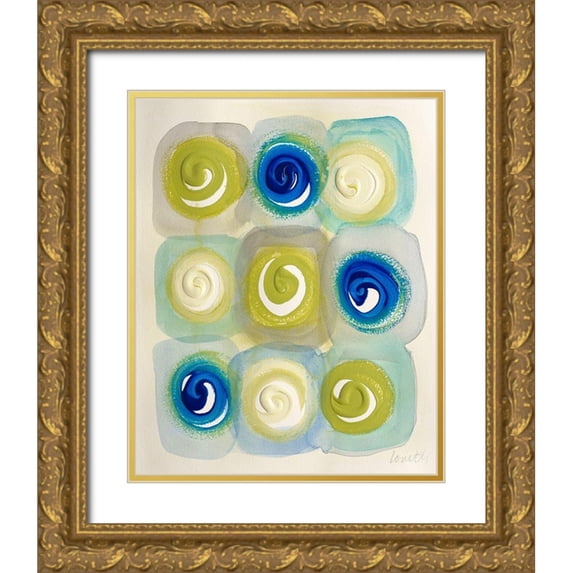 Loreth, Lanie 15x18 Gold Ornate Wood Framed with Double Matting Museum Art Print Titled - Modern Joy