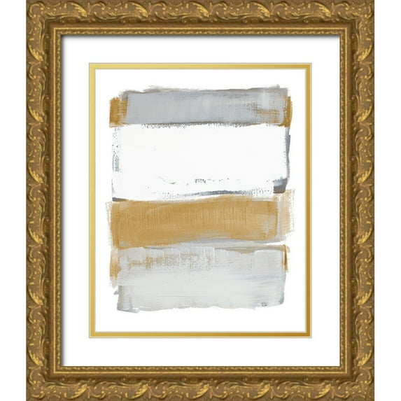 Loreth, Lanie 15x18 Gold Ornate Wood Framed with Double Matting Museum Art Print Titled - Shades of Golden Gray