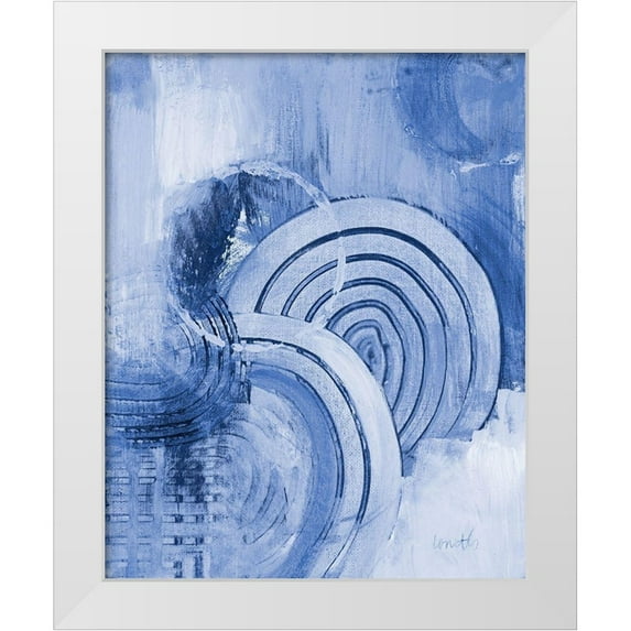 Loreth, Lanie 15x18 White Modern Wood Framed Museum Art Print Titled - Beyond Indigo Vertical