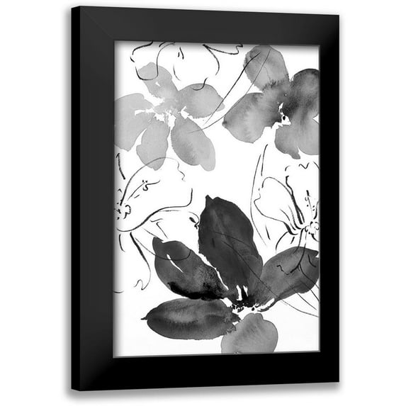 Loreth, Lanie 17x24 Black Modern Framed Museum Art Print Titled - Into Summer Black And White II