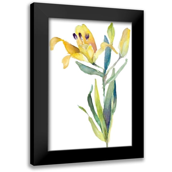 Loreth, Lanie 17x24 Black Modern Framed Museum Art Print Titled - Yellow Lily