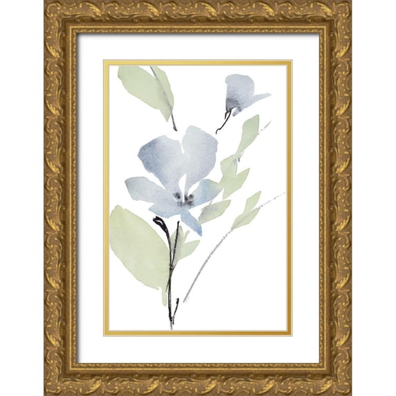 Loreth, Lanie 17x24 Gold Ornate Wood Framed with Double Matting Museum Art Print Titled - Glowing Blooms I