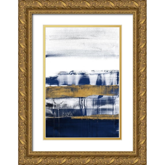 Loreth, Lanie 17x24 Gold Ornate Wood Framed with Double Matting Museum Art Print Titled - Midnight Gold Rain I