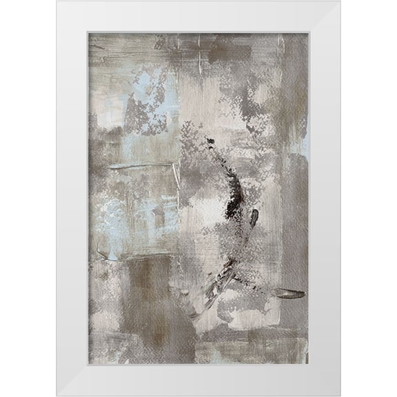 Loreth, Lanie 17x24 White Modern Wood Framed Museum Art Print Titled - Silver Textured Space II