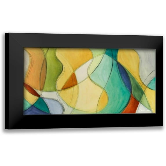 Loreth, Lanie 18x11 Black Modern Framed Museum Art Print Titled - Curving Color
