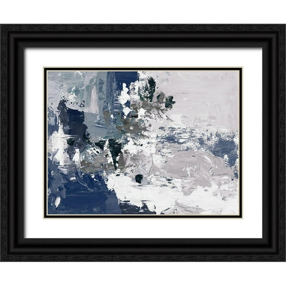 Loreth, Lanie 18x15 Black Ornate Wood Framed with Double Matting Museum Art Print Titled - Beachside Blues