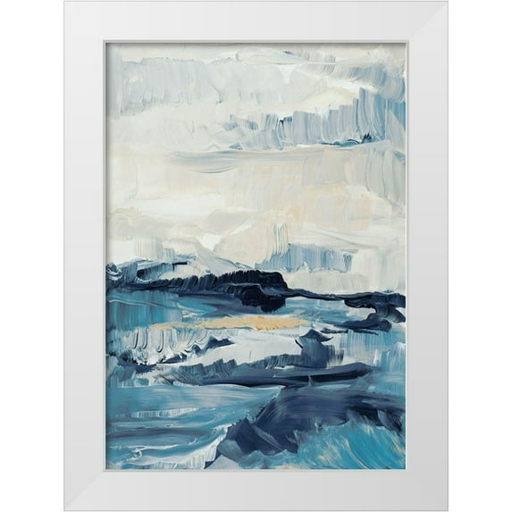 Loreth, Lanie 18x24 White Modern Wood Framed Museum Art Print Titled - Freedom of the Blue Sea I