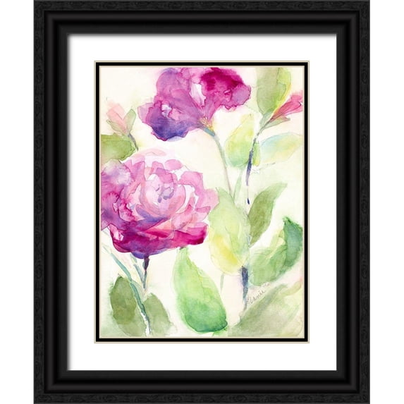 Loreth, Lanie 19x24 Black Ornate Wood Framed with Double Matting Museum Art Print Titled - Hello Spring II