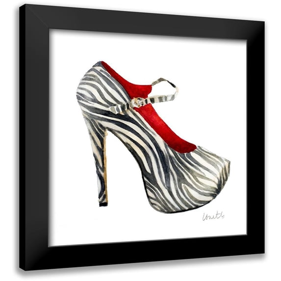 Loreth, Lanie 20x20 Black Modern Framed Museum Art Print Titled - Animal Print Stiletto