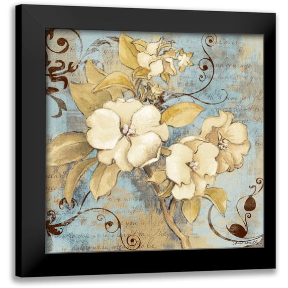 Loreth, Lanie 20x20 Black Modern Framed Museum Art Print Titled - Blue Fragrant Notes I
