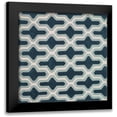 thumbnail image 1 of Loreth, Lanie 20x20 Black Modern Framed Museum Art Print Titled - Blue Lattice Pattern I, 1 of 5