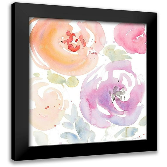 Loreth, Lanie 20x20 Black Modern Framed Museum Art Print Titled - Gentle Blossoms I
