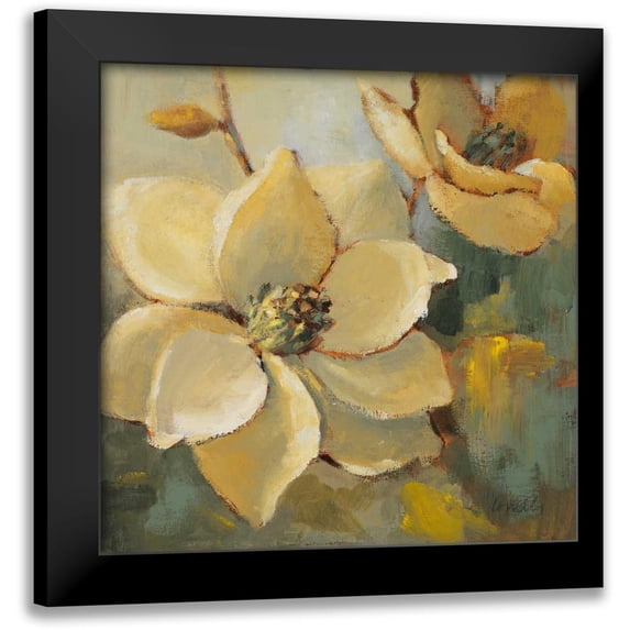 Loreth, Lanie 20x20 Black Modern Framed Museum Art Print Titled - Magnolias After the Rain I