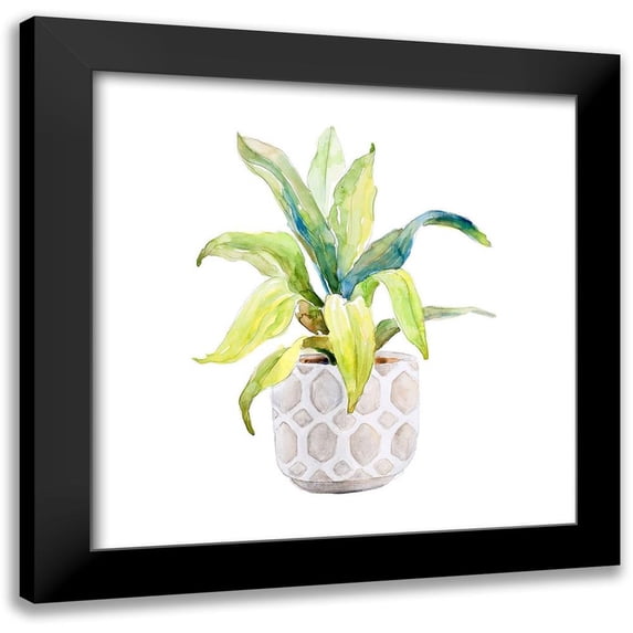 Loreth, Lanie 20x20 Black Modern Framed Museum Art Print Titled - Plant in Decorative Pot I