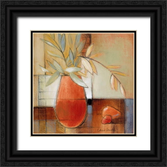 Loreth, Lanie 20x20 Black Ornate Wood Framed with Double Matting Museum Art Print Titled - Afternoon Bamboo Leaves II