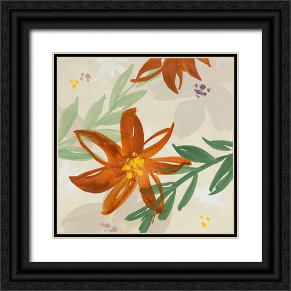 Loreth, Lanie 20x20 Black Ornate Wood Framed with Double Matting Museum Art Print Titled - Into the Garden II