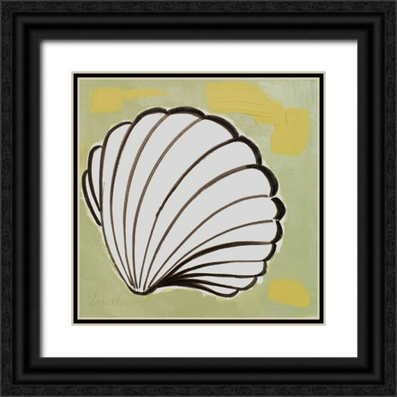 Loreth, Lanie 20x20 Black Ornate Wood Framed with Double Matting Museum Art Print Titled - Modern Shell IV