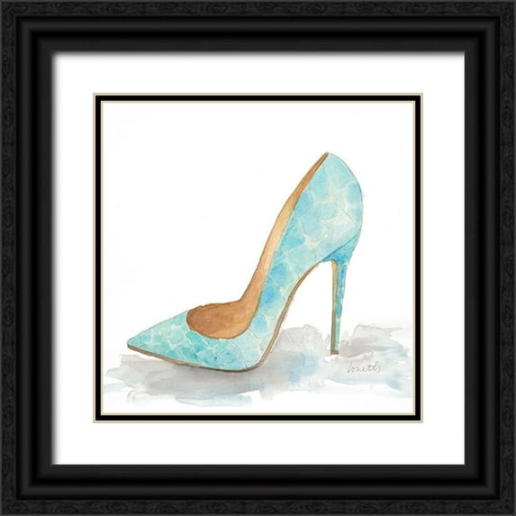 Loreth, Lanie 20x20 Black Ornate Wood Framed with Double Matting Museum Art Print Titled - Penthouse Stiletto