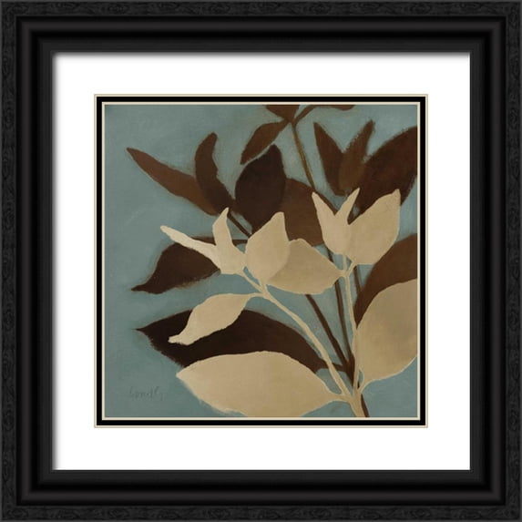 Loreth, Lanie 20x20 Black Ornate Wood Framed with Double Matting Museum Art Print Titled - Sur le Bleu II
