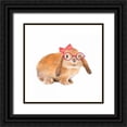 thumbnail image 1 of Loreth, Lanie 20x20 Black Ornate Wood Framed with Double Matting Museum Art Print Titled - Trendy Meadow Buddy V (Singe Bow), 1 of 4