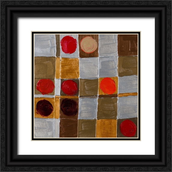 Loreth, Lanie 20x20 Black Ornate Wood Framed with Double Matting Museum Art Print Titled - Wine and Rouges II