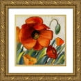 thumbnail image 1 of Loreth, Lanie 20x20 Gold Ornate Wood Framed with Double Matting Museum Art Print Titled - Poppy Splendor Square II, 1 of 4