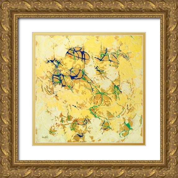 Loreth, Lanie 20x20 Gold Ornate Wood Framed with Double Matting Museum Art Print Titled - Space in Motion I